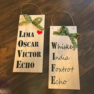 Pair of Wooden signs